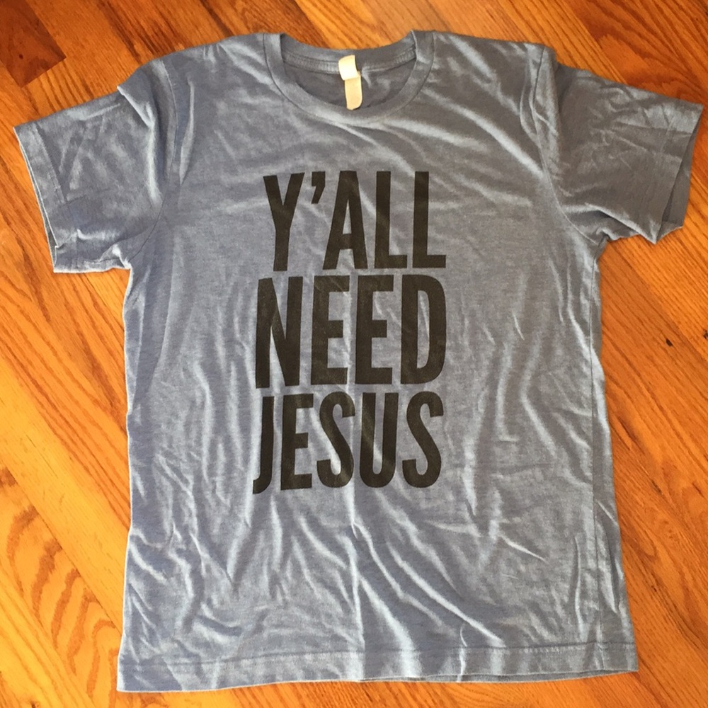 3/$20 - Heather Blue Unisex Graphic Tee
